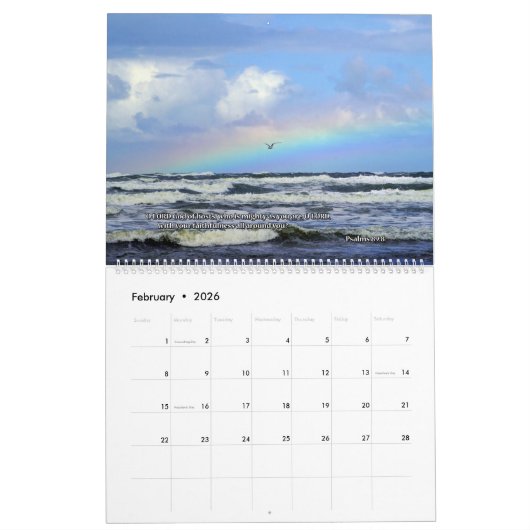 Trouw God Devotional Calendar twee pagina Kalender (Feb 2026)