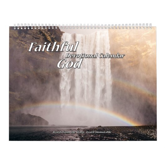 Trouw God Devotional Calendar twee pagina Kalender (Hoes)