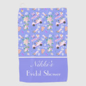 Trouw Golf Bruidsfeest Naadloos Patroon Golfhanddoek (Voorkant)