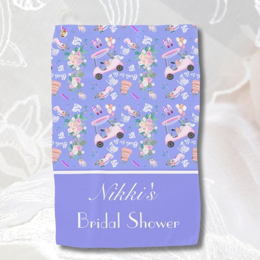 Trouw Golf Trouwfeest Naadloos Patroon Golfhanddoek