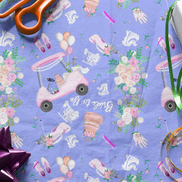 Trouw Golf Trouwfeest Naadloos Patroon Tissuepapier