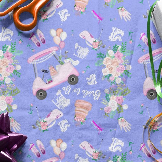 Trouw Golf Trouwfeest Naadloos Patroon Tissuepapier