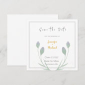 Trouw Goud Kleur Calligrafie Script Save the Date (Voorkant / Achterkant)