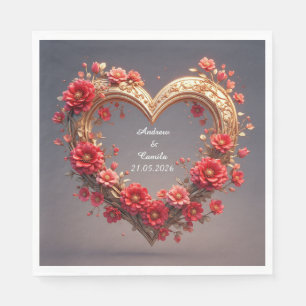 Trouw Gouden Hart Frame Servet