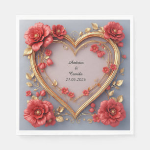Trouw Gouden Hart Frame Servet