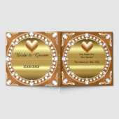 💍 Trouw Gouden Hart Monogram Stijl 🌹 Gastenboek (Volledig)