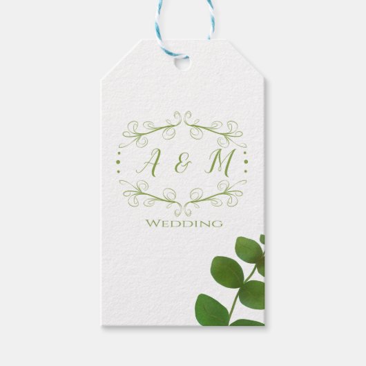 Trouw Groene Chic Cadeaulabel (Voorkant)