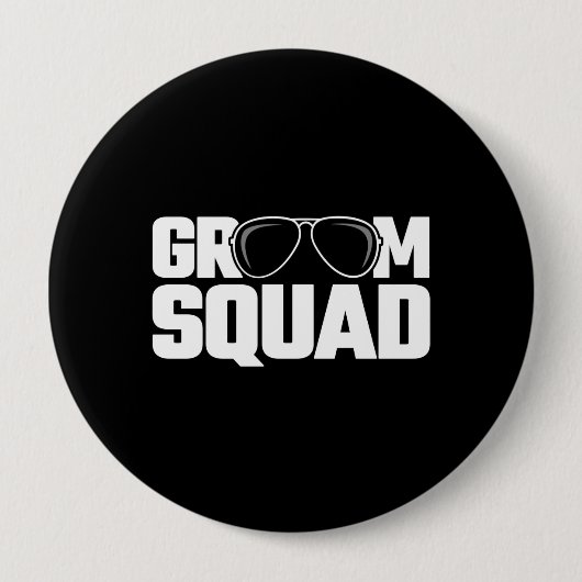 Trouw Groomsman Groep Squad Bachelorfeest Ronde Button 4,0 Cm (Voorkant)