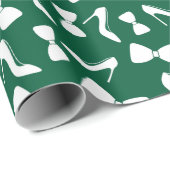 Trouw Hakken, Strik Das Groene Naadloos Cadeaupapier (Rol Hoek)