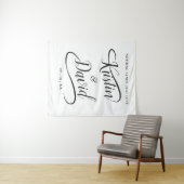 Trouw Handgeschreven Calligrafie Feestelijk Swash Wandkleed (In Situ (horizontaal))