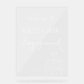 Trouw handgetekend Welkom Bord Acryl Bord (Voorkant)