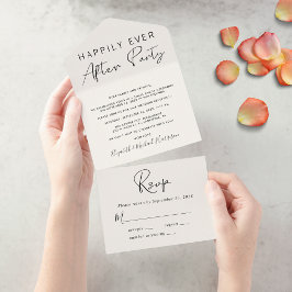 Trouw Happily Ever After Crème Ontvangst All In One Uitnodiging