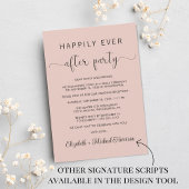 Trouw Happily Ever After Foto Blush Ontvangst Kaart