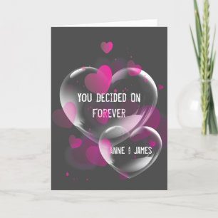 Trouw Hart Bellen op Grijs  Kaart