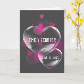 Trouw Hart Bellen op Grijs Kaart (Gele Bloem)