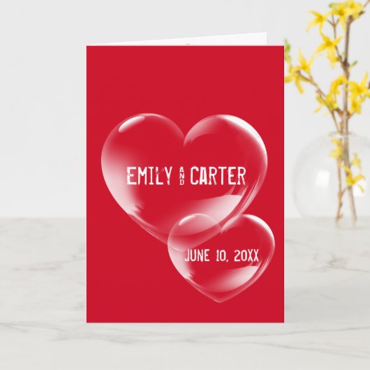 Trouw Hart Bellen op Rood Kaart (Gele Bloem)