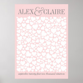 Trouw Hart Gastboek Poster - KIES UW KLEUR