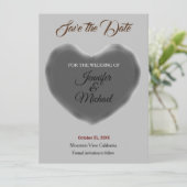 Trouw Hart Modern Minimalistisch Eenvoudig Save The Date (Staand voorkant)