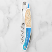 Trouw Hart Zand Bruidsmeisje Monogram Kurkentrekker (Voorkant)