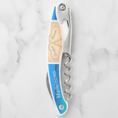 Trouw Hart Zand Bruidsmeisje Monogram Kurkentrekker (Achterkant)