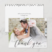 TROUW HARTELIJK BEDANKT moderne luxe kalligrafie z (Voorkant / Achterkant)