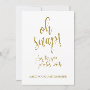 Trouw Hashtag Glitter Goud Betaalbaar Bord