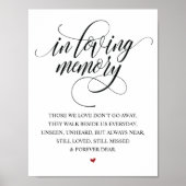 Trouw Herdenking Tafelkaart Elegant Landelijk v1 Poster (Voorkant)