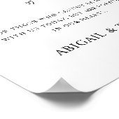 Trouw Herdenkingstafel In Loving Memory Poster (Hoek)