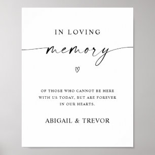 Trouw Herdenkingstafel In Loving Memory Poster