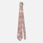 Trouw Heren Das Roze Goud Blush Glitter Druppels (Voorkant)