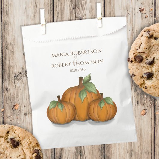 Trouw Herfst Waterverf Pompoen Elegant Bedankzakje