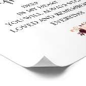 Trouw Herinneringstoel bord ter nagedachtenis Poster (Hoek)