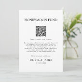 Trouw Honeymoon Honeymoon Fonds QR Code Bord, Kaart (Staand voorkant)
