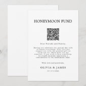 Trouw Honeymoon Honeymoon Fonds QR Code Bord, Kaart (Voorkant / Achterkant)