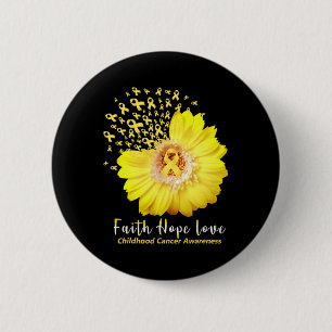 Trouw Hoop Liefde Kinderkanker Bewustzijnslint Ronde Button 5,7 Cm