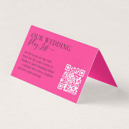 Trouw Hot Roze Fuchsia QR Code Afspeellijst Kaart
