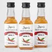 Trouw Hot Sauce Label HS039rt Likeurfles Etiket (Flessen)