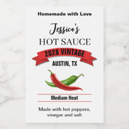 Trouw Hot Sauce Label HS039tr Wijn Etiket
