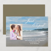 Trouw Huwelijk Elopement Aankondiging Uitnodiging (Voorkant / Achterkant)