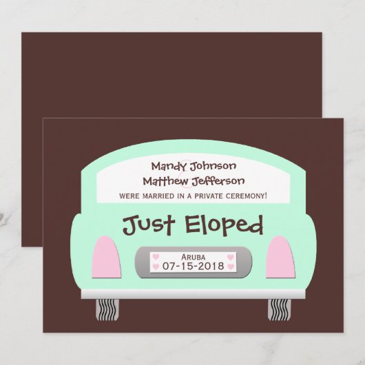 Trouw Huwelijk Geheime Trouwplannen Aankondiging U (Voorkant / Achterkant)