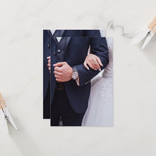 Trouw Huwelijk Man Vrouw Bruid Bruidegom Kaart (Voorkant / Achterkant in situ)