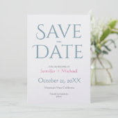 Trouw Huwelijk Minimalistisch Modern Chic Save The Date (Staand voorkant)