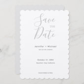 Trouw Huwelijk Minimalistische Calligrafie Champag Save The Date (Voorkant / Achterkant)