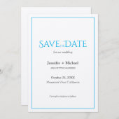 Trouw Huwelijk Minimalistische Calligrafie Lettert Save The Date (Voorkant / Achterkant)