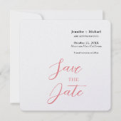 Trouw Huwelijk Minimalistische Calligrafie  Save The Date (Voorkant)
