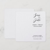 Trouw Huwelijk Minimalistische Calligrafie  Save The Date (Voorkant / Achterkant)