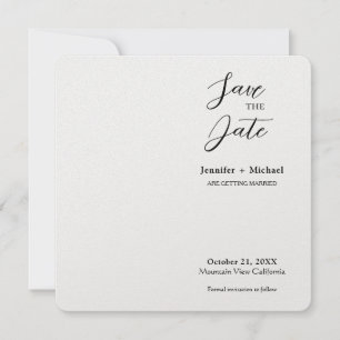 Trouw Huwelijk Minimalistische Calligrafie  Save The Date