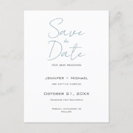 Trouw Huwelijk Minimalistische Calligrafie Script Aankondigingskaart