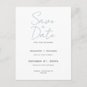 Trouw Huwelijk Minimalistische Calligrafie Script Aankondigingskaart (Voorkant)