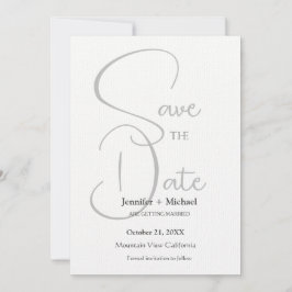 Trouw Huwelijk Minimalistische Calligrafie Script Save The Date